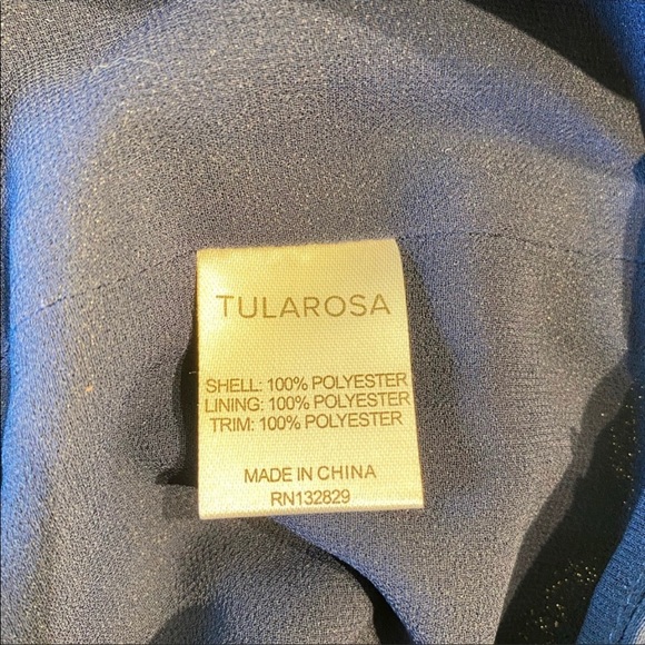 Blue fringe one shoulder crop top. Never worn. - Picture 4 of 5